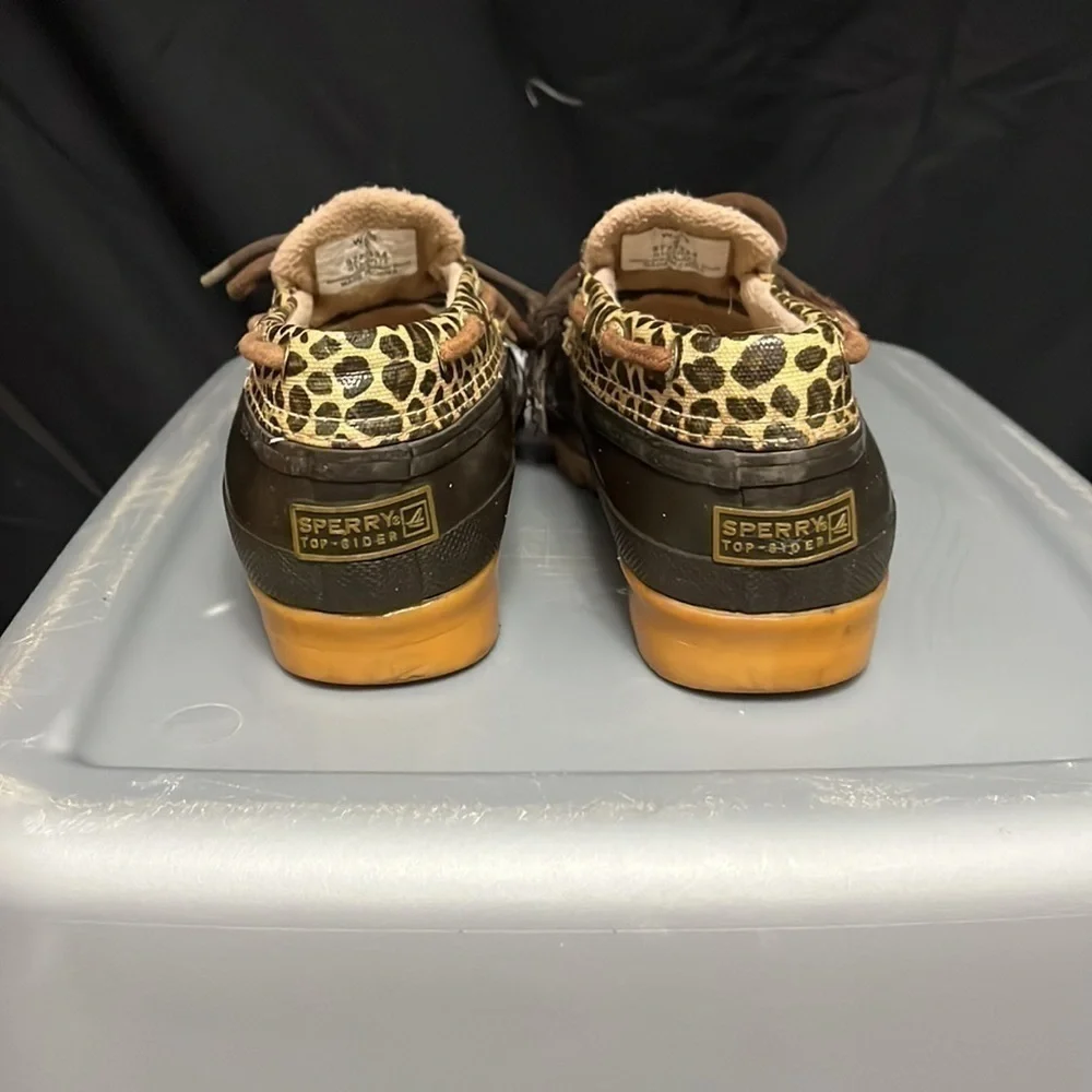 SPERRY- low cut rubber boot with animal print